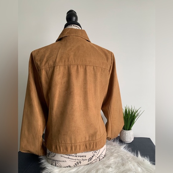 Reitmans SZ:M Tan Crop Ultra Suede Jacket - Picture 3 of 6